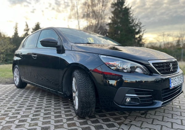 Peugeot 308 cena 56500 przebieg: 47000, rok produkcji 2019 z Śmigiel małe 154